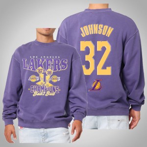 Youth Magic Johnson Purple Los Angeles Lakers Hardwood Classics Name &  Number T-Shirt