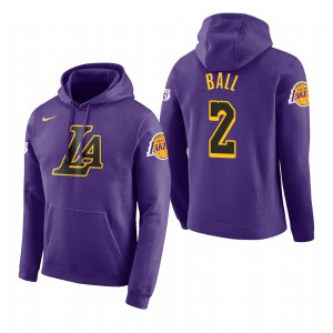 LONZO BALL LOS ANGELES LAKERS OFFICIAL 18-19' NIKE CITY EDITION SWINGMAN  JERSEY- YOUTH PURPLE