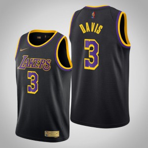 Men's Los Angeles Lakers Anthony Davis #3 Black Swingman Jersey - City  Edition