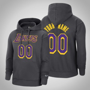 LeBron James Los Angeles Lakers Nike 2020/21 Earned Edition Name & Number  Pullover Hoodie - Charcoal