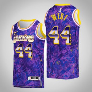 Men 44 Jerry West Jersey White Los Angeles Lakers Jersey Authentic  Throwback Jersey