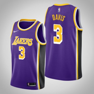 Men's Jordan Brand Anthony Davis Purple Los Angeles Lakers 2020/21 Swingman Jersey - Statement Edition