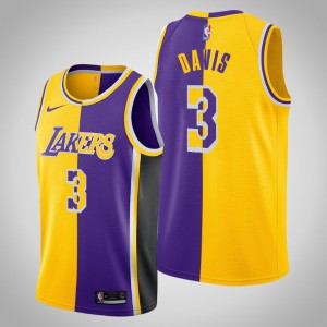 Jordan Mens Anthony Davis Lakers Statement Swingman Jersey - Field Purple/Yellow/Black Size S