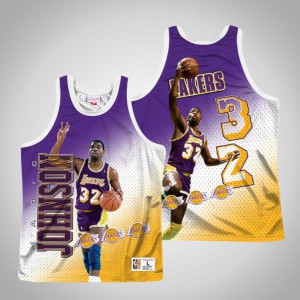 Mitchell & Ness tank top Los Angeles Lakers #32 Magic Johnson Reversable  Player Tank purple