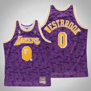 Buy NBA Lakers 0 Russell Westbrook Gold Purple Split Men Jersey For Cheap  Online On Sale