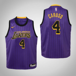 Alex Caruso Los Angeles Lakers Nike Youth City Edition Name & Number  Performance T-Shirt - Black