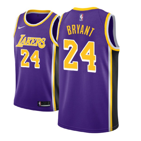 Nike Kobe Bryant Jersey Lakers Pinstripe #24 City Edition Purple Men's  Size L