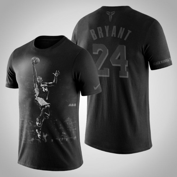 Black Mamba No. 24 Official Kobe Bryant Black T Shirt for Men and