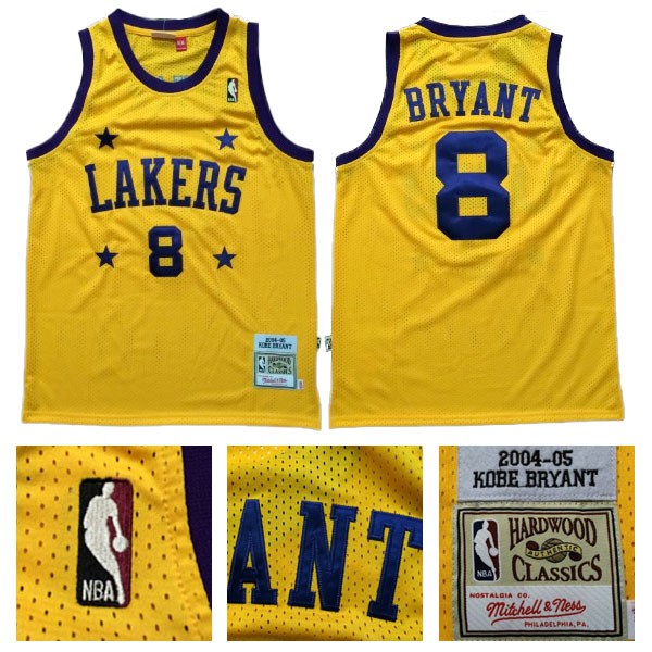 MY Ready Stock] Kobe Bryant #8 Los Angeles Lakers Yellow Retro NBA  Basketball Jersey Singlet