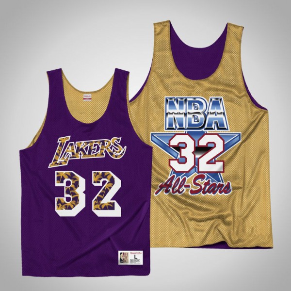 Mitchell & Ness tank top Los Angeles Lakers #32 Magic Johnson Reversable  Player Tank purple