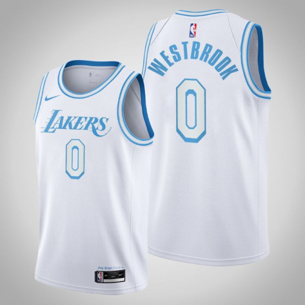 Sheshow Los Angeles Lakers Russell Westbrook #0 Classic Edition Jersey Blue  for Men